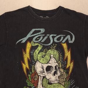 Poison Band Gildan Casual Crew Neck Graphic T Shirt Mens Size Small S Black
